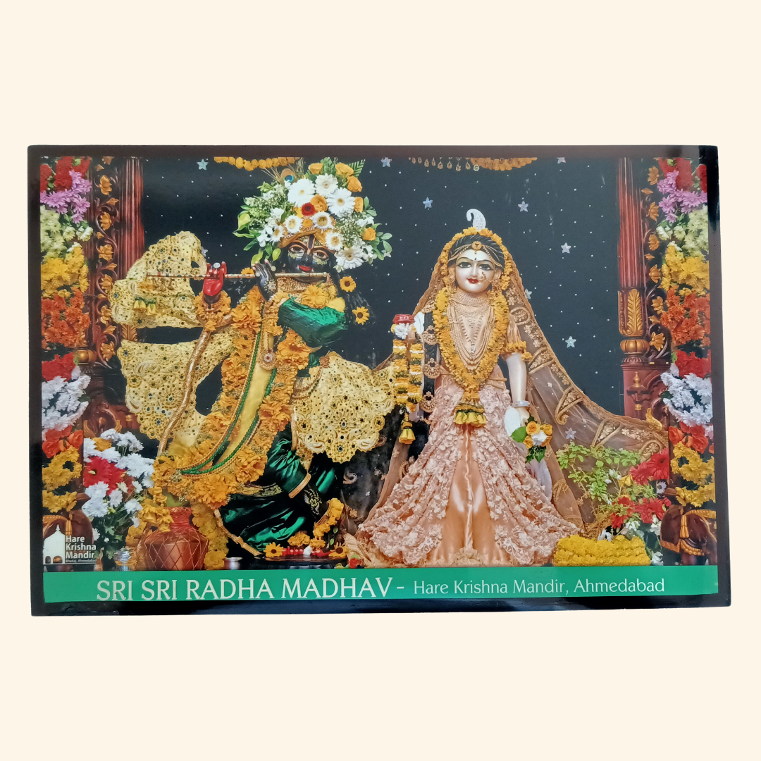 Wall Photo Frame for Home Decor | Divine Spiritual Art for Living Room, Bedroom, Or Office Decoration - Sri Sri Radha Madhav.